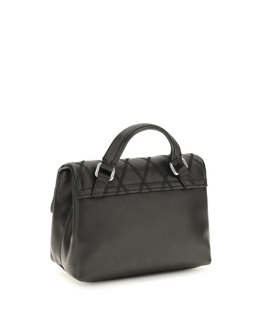 Zanellato Black Mini Postina Tramè Leather Top Handle Bag Calf Bos Taurus Shoulder