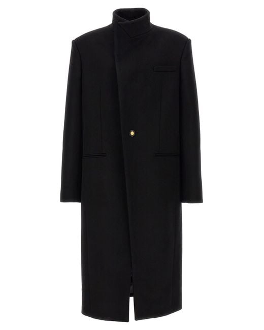 Balmain Black Single-breasted Long Coat Coats, Trench Coats for men