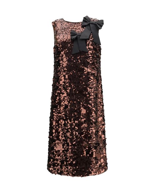 Ganni Black Midi Dress Sequin Recycled Polyester