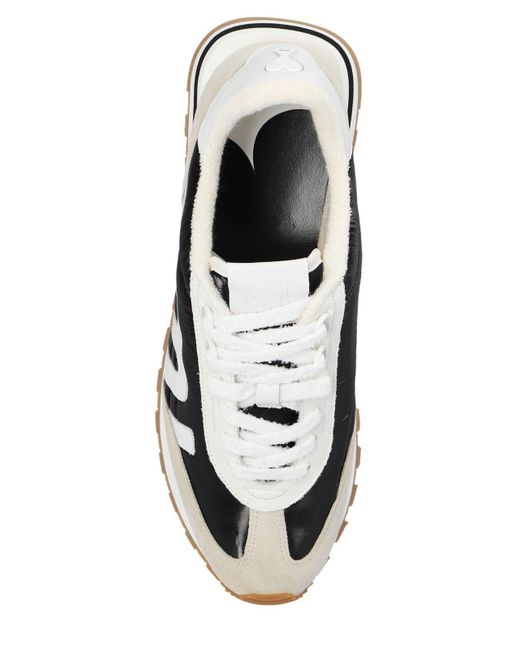AMI White Paris Rush Panelled Logo Patch Sneakers for men