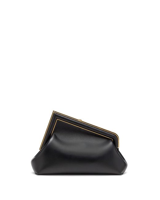 Fendi Black Logo Detailed Small Clutch Bag