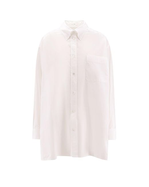 The Row White Victoria Cotton Shirt