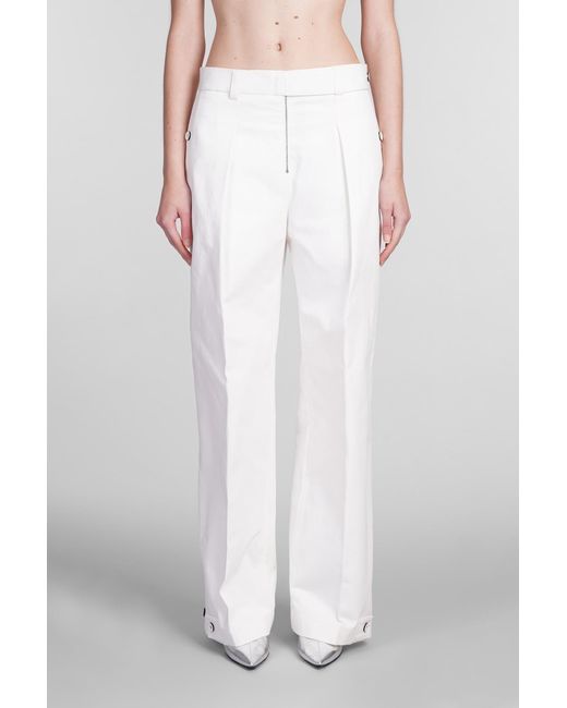 Jil Sander Pants In White Cotton