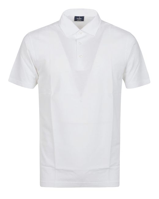 Barba Napoli White Short Sleeve Polo Shirt for men