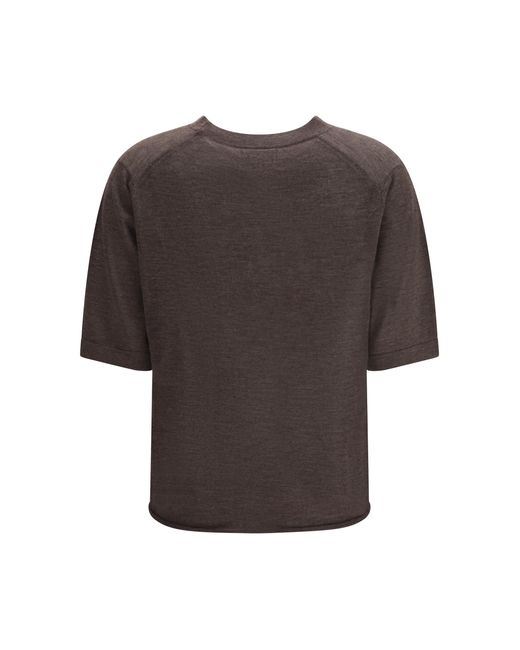 Loulou de Saison Gray Nala T-Shirt Kashmir/Capra Hircus T-Shirts