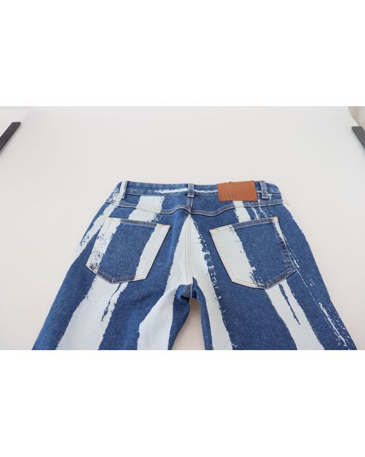 Dolce & Gabbana Blue Sleek Striped Sli Fit Italian Jeans