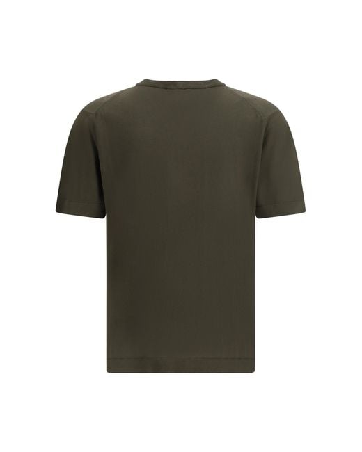 Cruna Green Knitted Cotton T-Shirt T-Shirts for men
