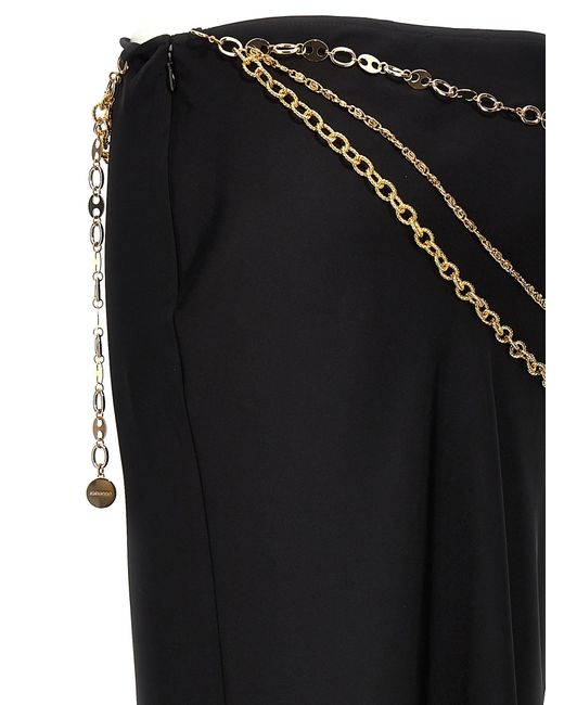 Rabanne Black Chain Belt Maxi Skirt