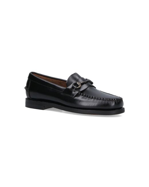 Sebago Black Flat Shoes Upper: Leather