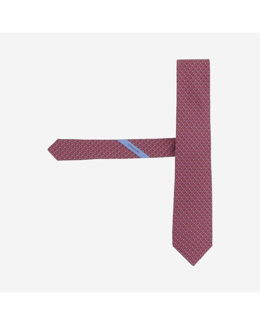 Ferragamo Purple Silk Tie Ties & Bow for men