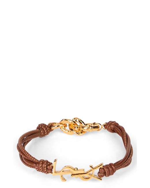 Saint Laurent Brown Bracelet Leather Bracelets