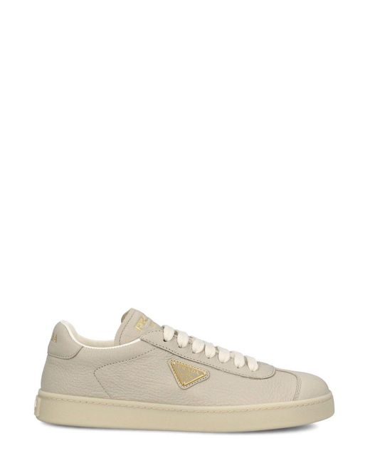 Prada Natural Downtown Lace-up Sneakers