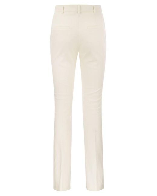Sportmax White Pontida Compact Jersey Trousers