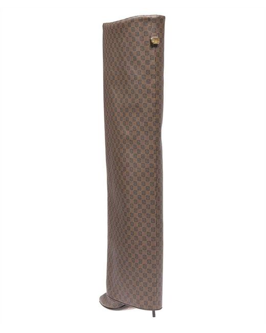 Balmain Brown Over-The-Knee Boots