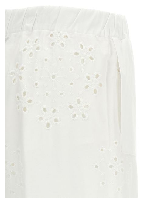 Herno White Cotton Casual Pants