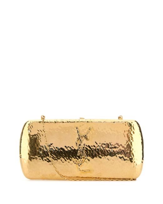 Saint Laurent Metallic Metal Evening Clutch