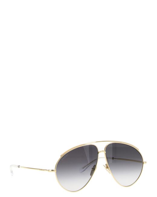 Gucci Gray 'Aviator' Sunglasses