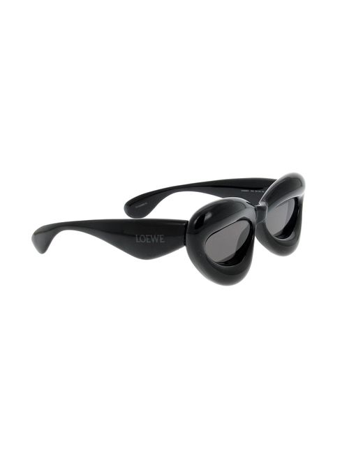 Loewe Black Inflated Cat-eye Acetate Sunglasses