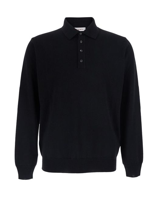 Kangra Blue Polo Shirt Extra Fine Merino for men