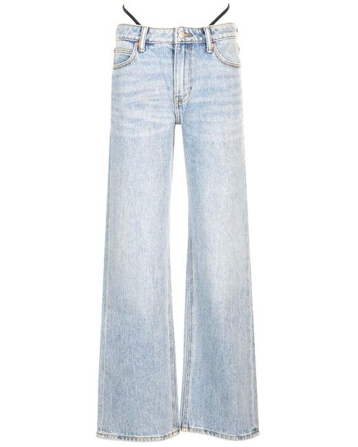 デニム・ジーパン [Alexander Wang]straight jeans with integrated thong ALEXANDER WANG straight jeans with integrated thong Blue