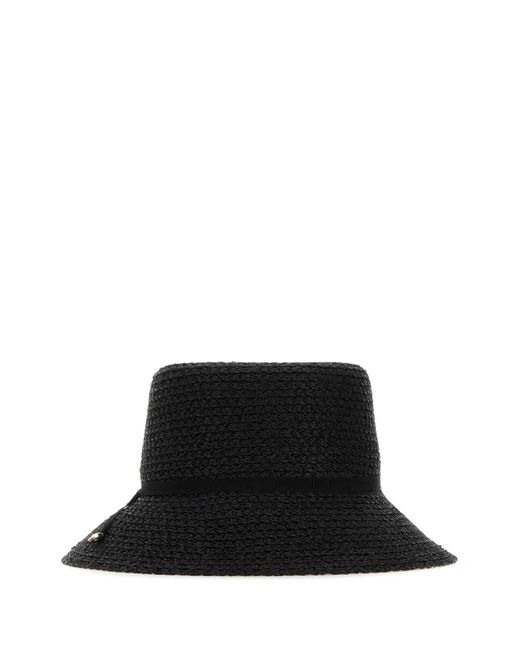 Helen Kaminski Black Raffia Naaima Hat