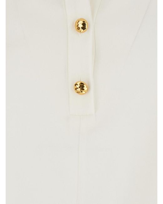 Max Mara White Shirt Mstaia Silk Blouses
