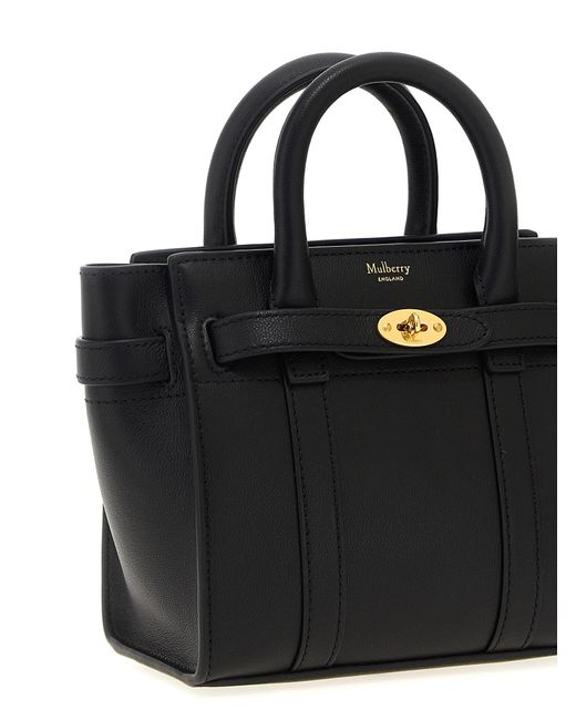 Mulberry Black 'Micro Zipped Bayswater' Handbag