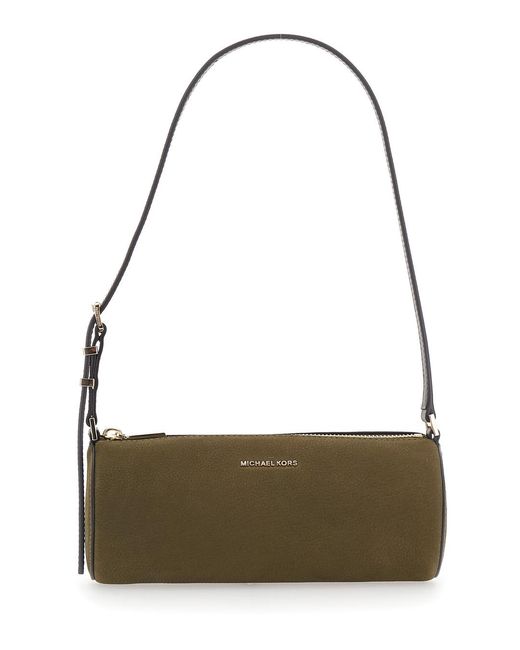 MICHAEL Michael Kors Gray Shoulder Bag Izzy Leather Cow