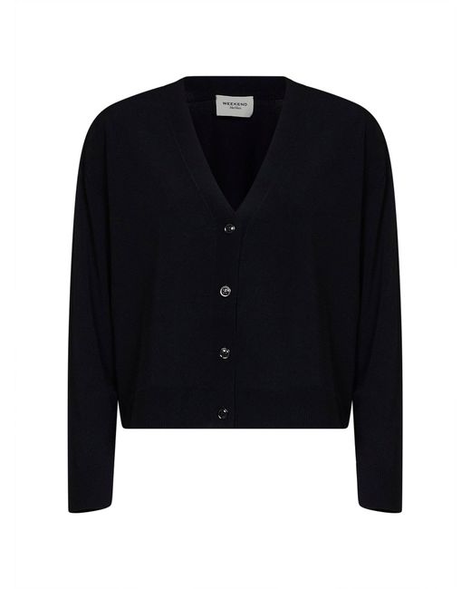 Weekend by Maxmara Blue Cardigan Wkdboario Viscose Cardigans