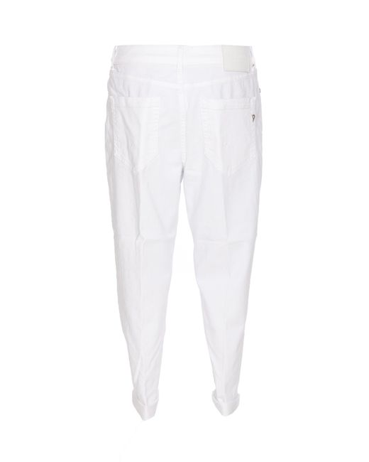 Dondup White Koons Gioiello Denim Jeans
