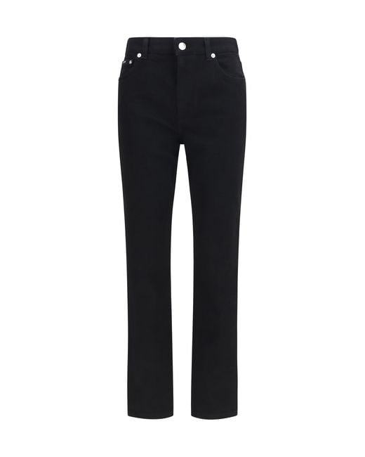 Dolce & Gabbana Black Five-Pocket Denim Jeans Cotton Trousers