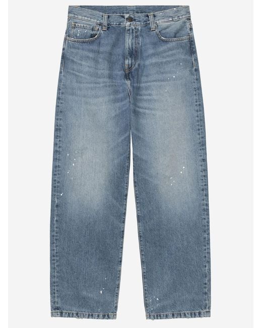 Carhartt Blue Jeans Landon Cotton Smith Trousers for men