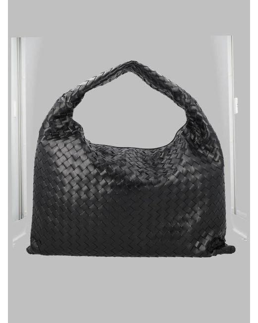 Bottega Veneta Gray Large Hop Leather Shoulder Bag Calf