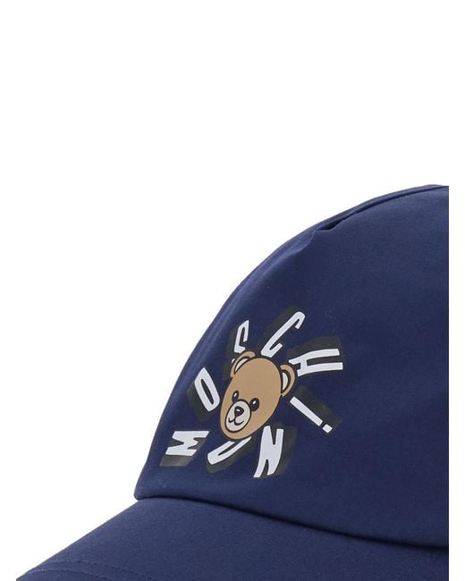 Moschino Blue Baseball Cap Kids Cotton Hat for men