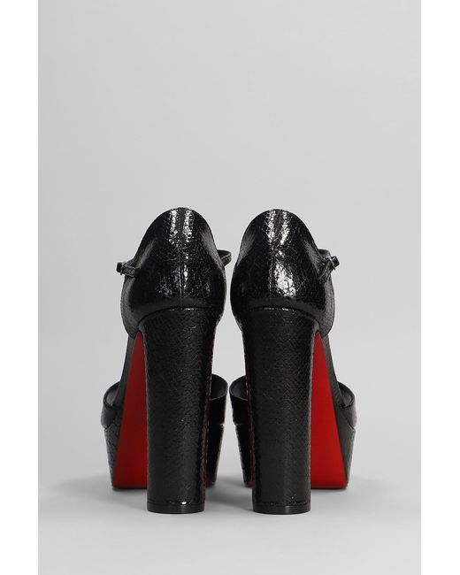 Christian Louboutin Black Sandaloo 130 Sandals