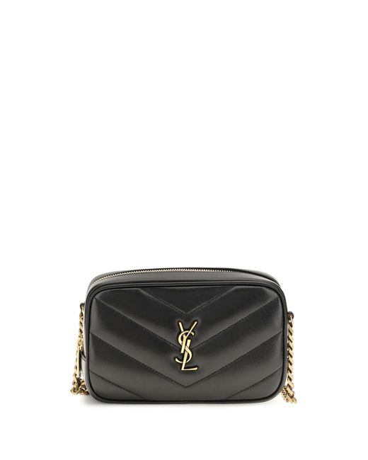 Saint Laurent Gray Shoulder Bag Daytona Lamb Leather