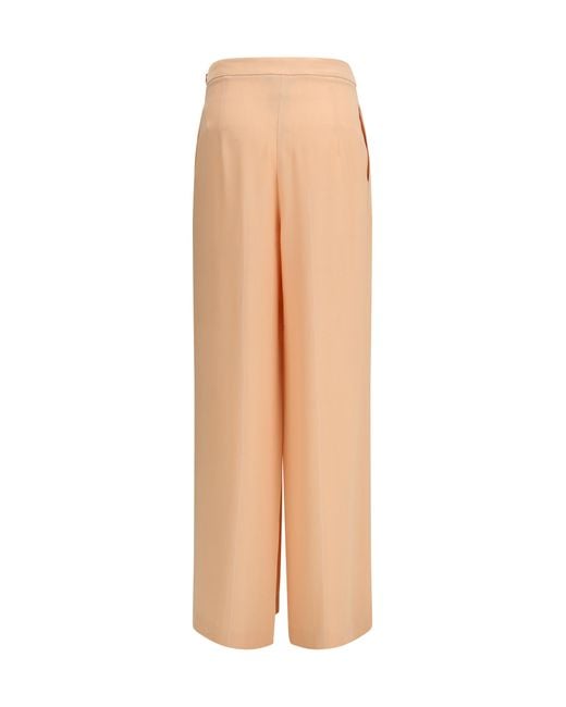 DI STAVNITSER White Origami Pants Viscose; Acetate