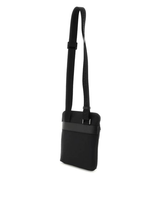 Emporio Armani Black Recycled Nylon Crossbody Bag for men