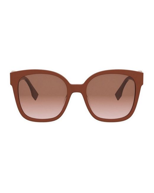 Fendi Brown Ff Diamonds Acetato Sunglasses