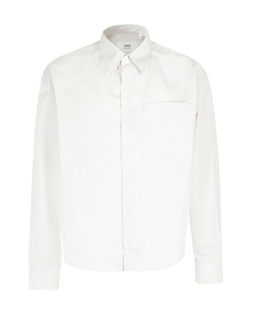 AMI White Boxy Fit Shirt for men