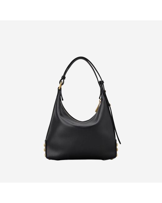 Tod's Black Mini Leather Bag Metal Dots Calfskin Shoulder