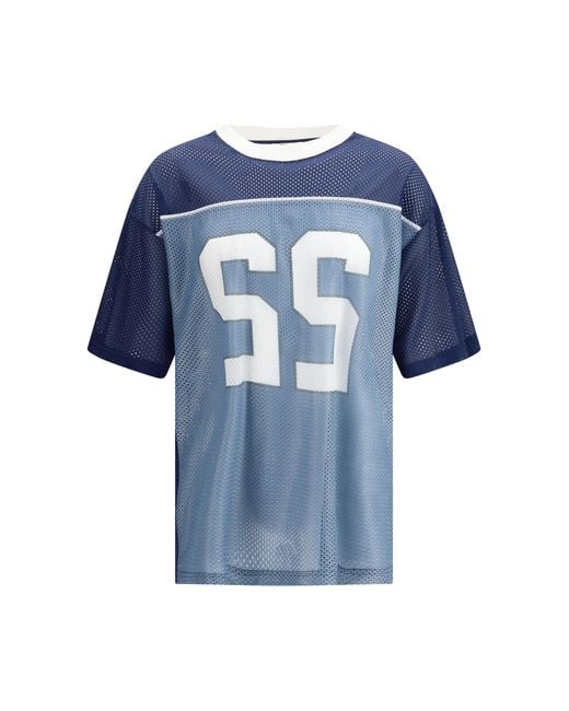 Moschino Blue Technical Mesh T-Shirt Polyester T-Shirts for men