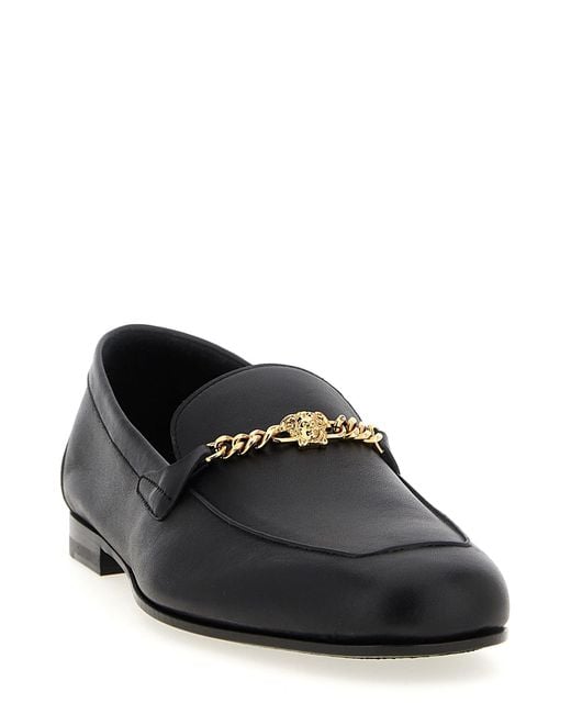 Versace Black 'Medusa' Slippers for men