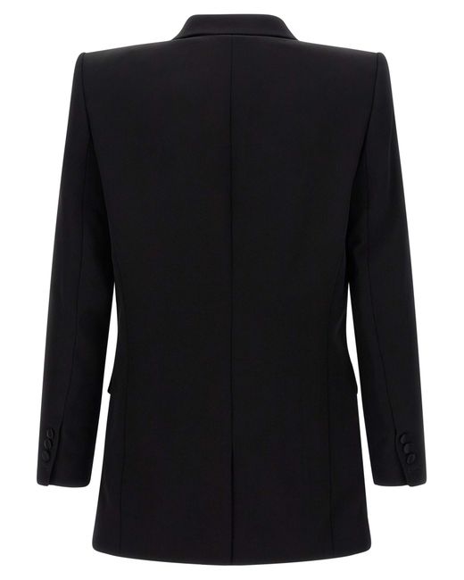 Balmain Black Leaf Embroidery Blazer for men
