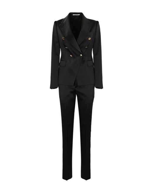 Tagliatore Black Alicya Tuxedo Effect Suit