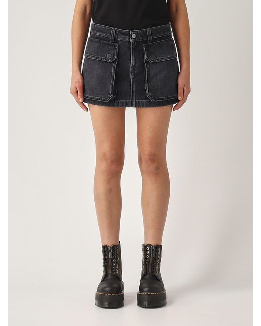 最終1点＊DIESEL「DE-TON」 Denim Skirt Black DIESEL De-Ton Skirt in Black | Lyst