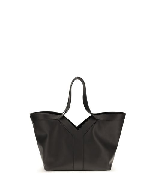 Saint Laurent Black Small Y Tote Bag Calf Leather Bos Taurus Shoulder