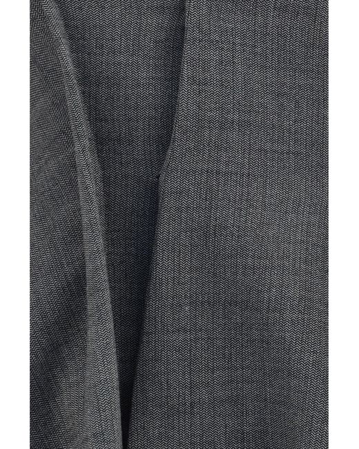 Magda Butrym Gray Asymmetrical Wool Corset Top