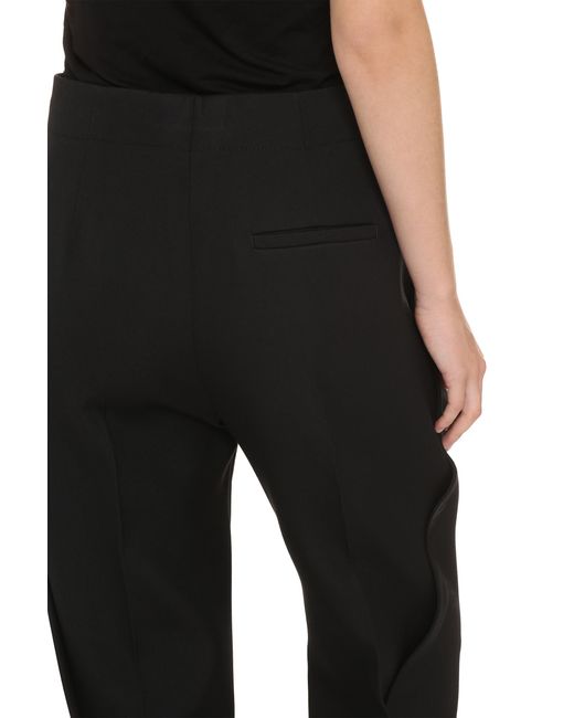Bottega Veneta Black Pleated Front Tailored Trousers