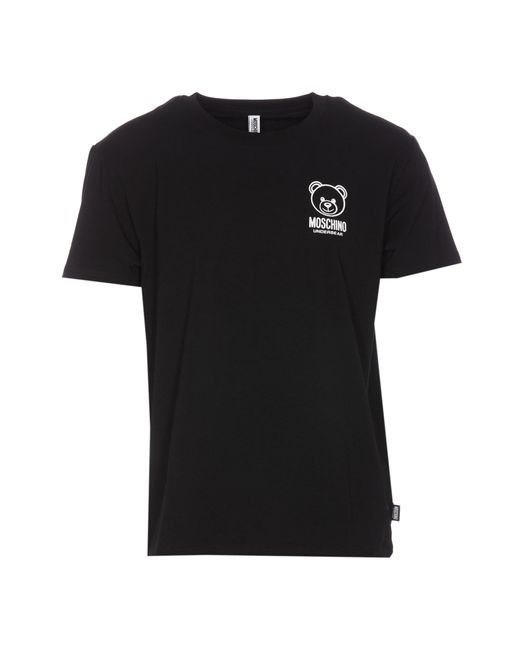 Moschino Black T-shirts And Polos